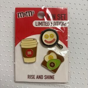 M&M's Limited Edition Pin Set of 3 NEW Rise and Shine